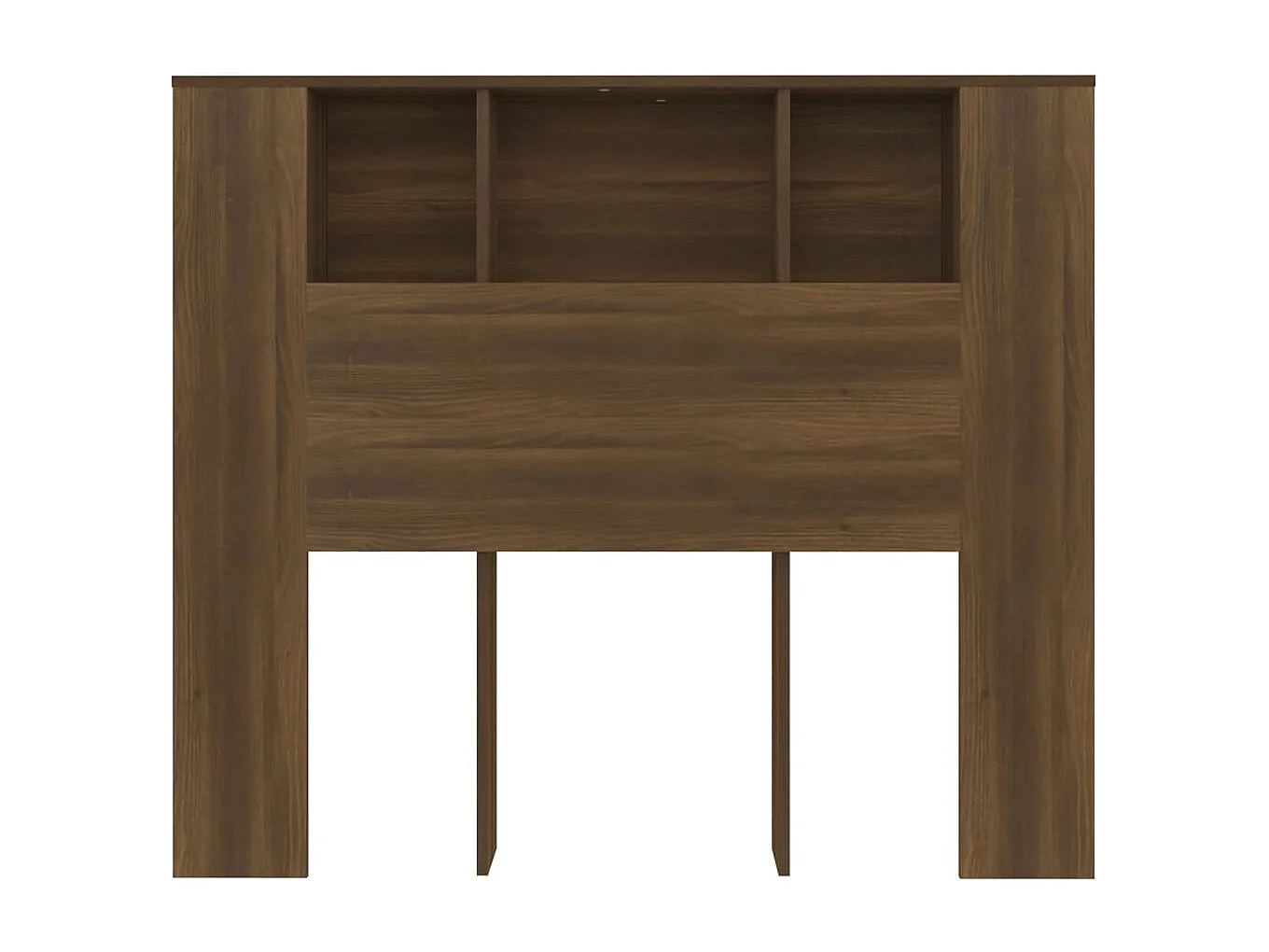 Kopfteil mit Ablagen Braun Eichen-Optik 120x18,5x102,5 cm