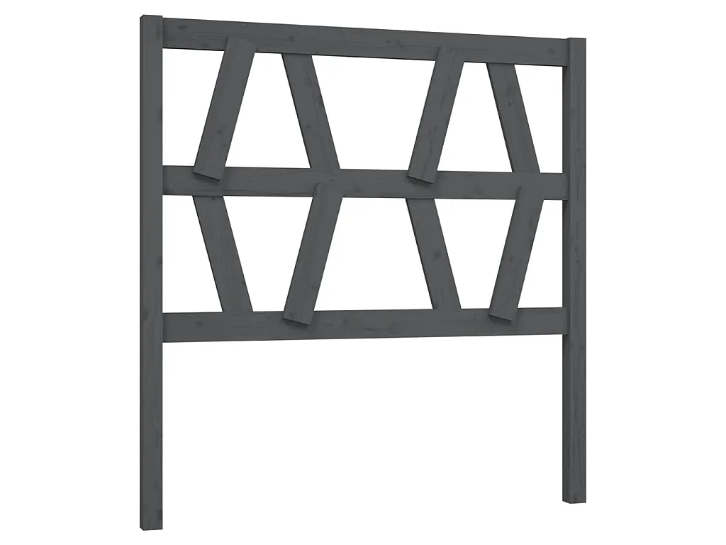 Tête de lit Gris 106x4x100 cm Bois massif de pin