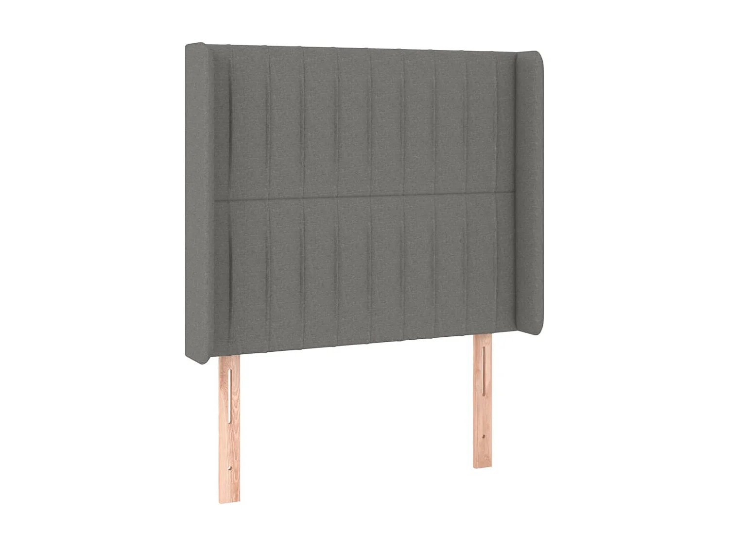 Testiera ad Orecchio Grigio Scuro 93x16x118/128 cm in Tessuto