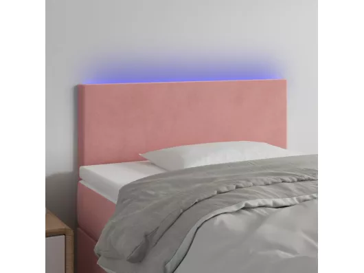 Kauf Unique LED Kopfteil Rosa 80x5x78/88 cm Samt