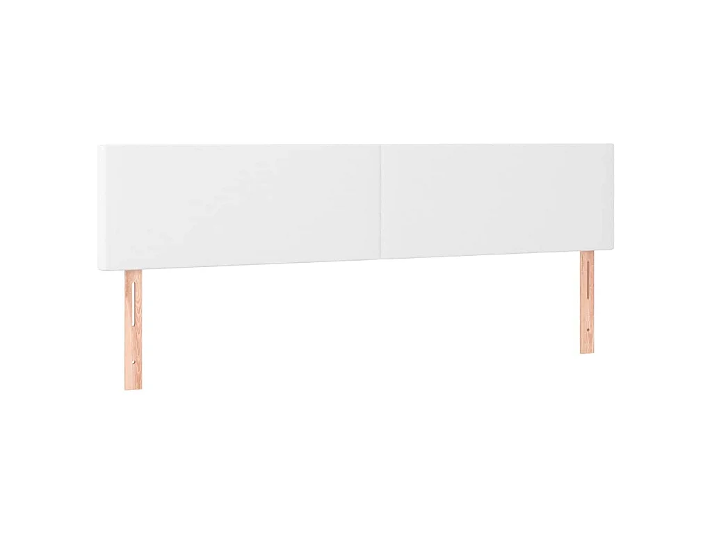 Testiera Bianca 200x5x78/88 cm in Similpelle