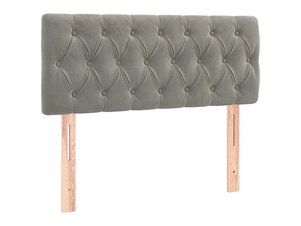 Tête de lit Gris clair 90x7x78/88 cm Velours