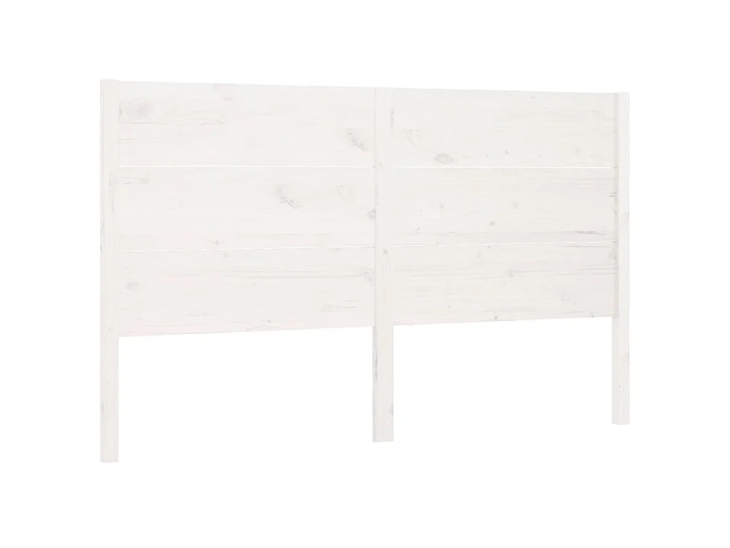 Tête de lit Blanc 146x4x100 cm Bois massif de pin