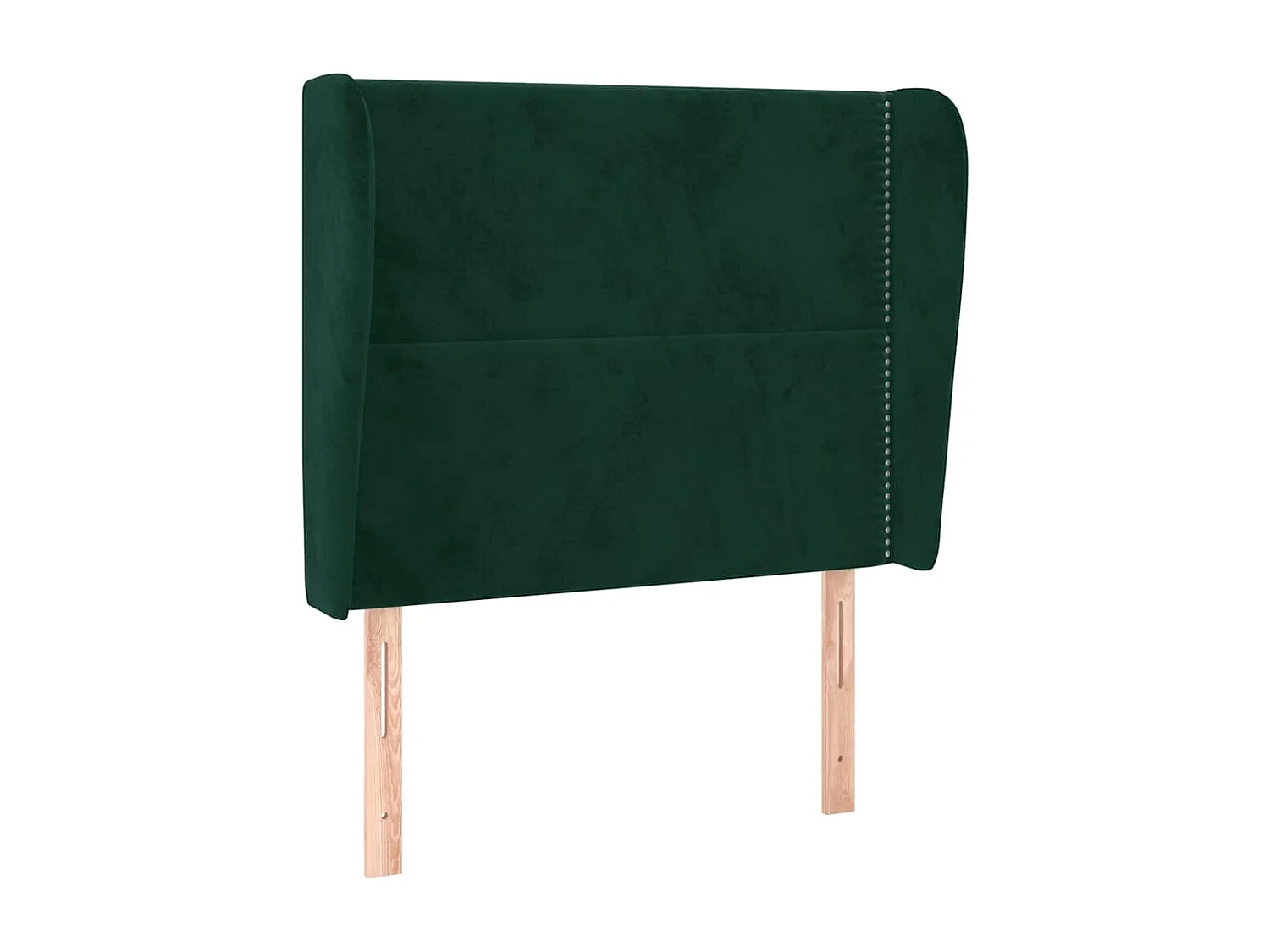 Tête de lit avec oreilles Vert foncé 103x23x118/128 cm Velours