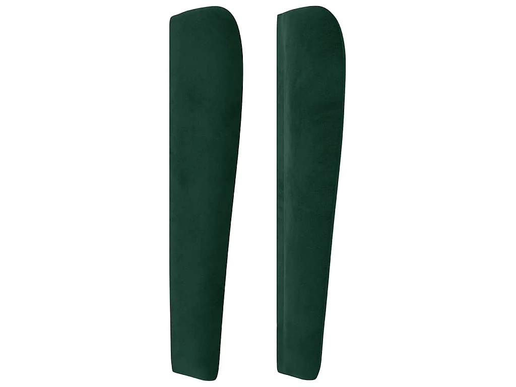 Tête de lit avec oreilles Vert foncé 103x23x118/128 cm Velours