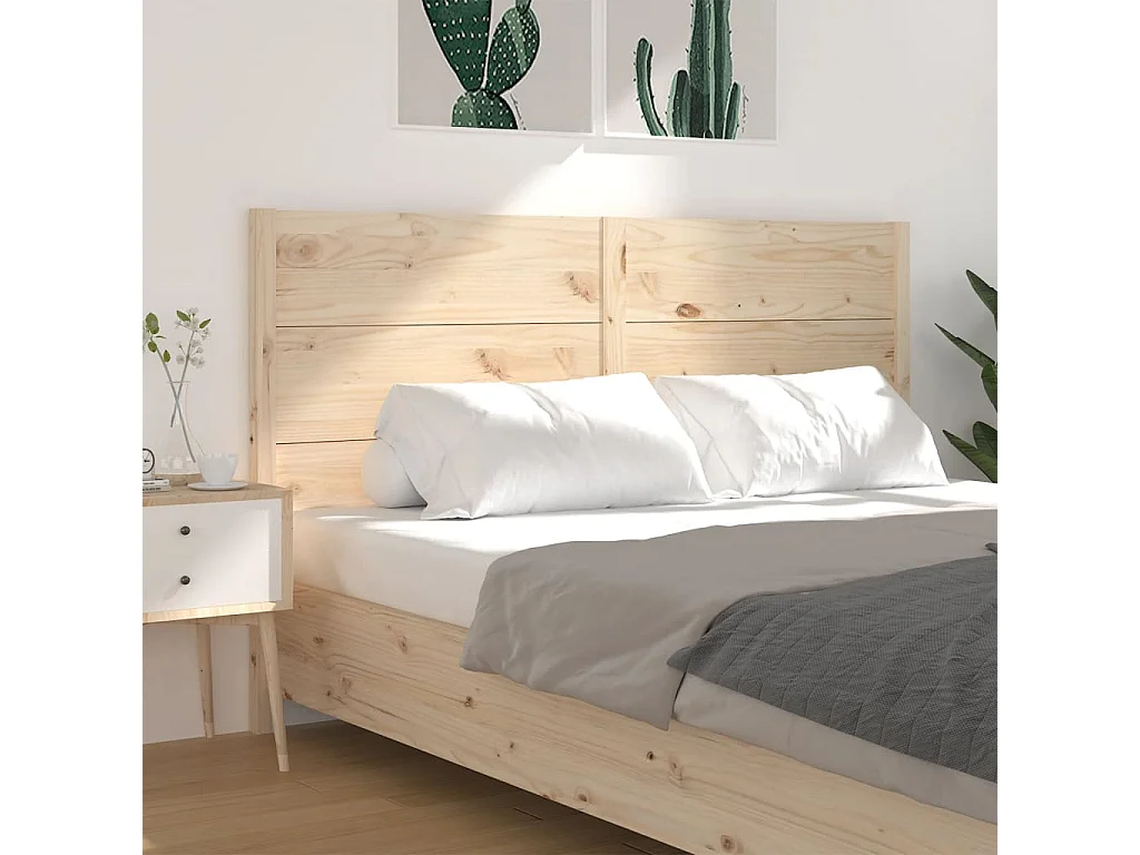 Tête de lit 206x4x100 cm Bois massif de pin