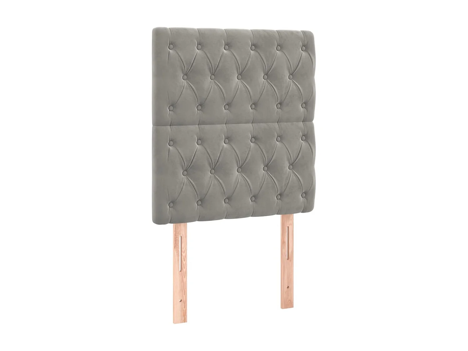 Kopfteil Hellgrau 80x7x118/128 cm Samt