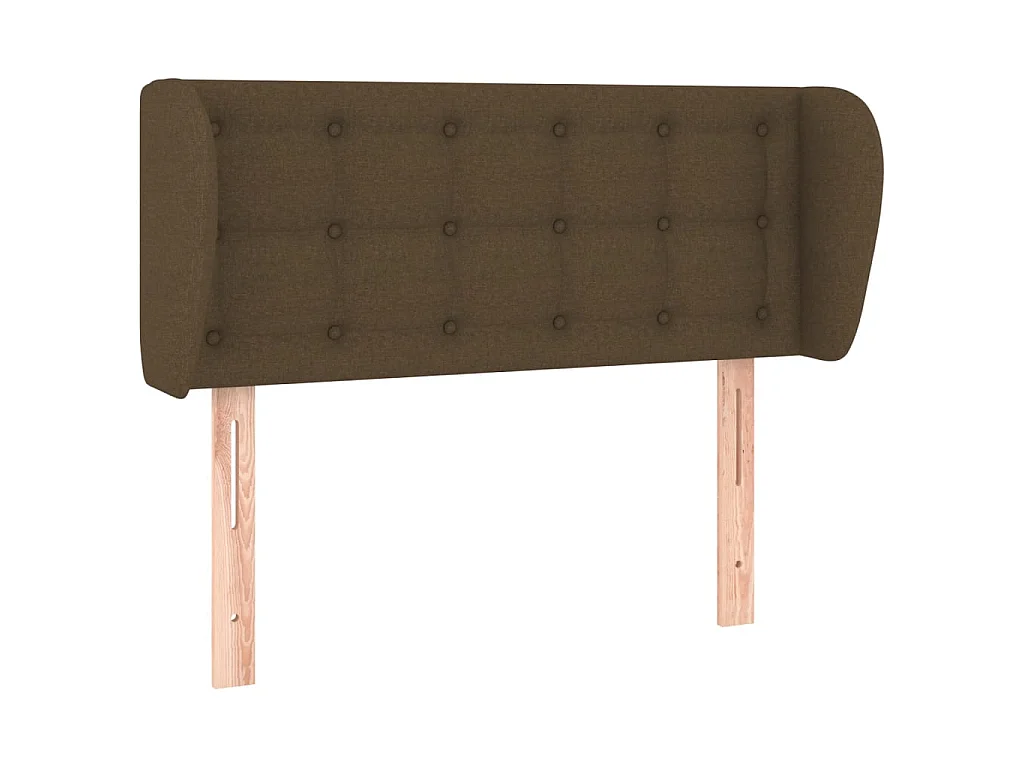 Hoofdbord met randen 93x23x78/88 cm stof donkerbruin