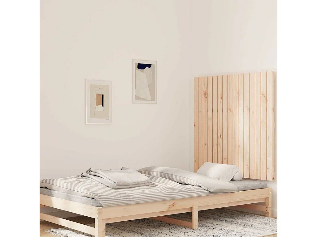 Wandhoofdbord 95,5x3x90 cm massief grenenhout