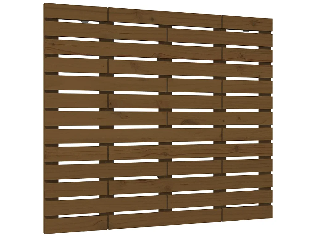 Tête de lit murale Marron miel 106x3x91,5 cm Bois massif de pin