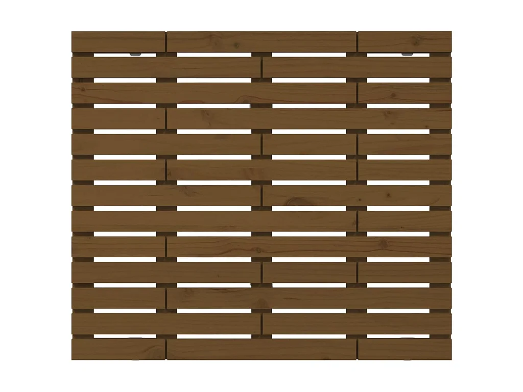 Tête de lit murale Marron miel 106x3x91,5 cm Bois massif de pin