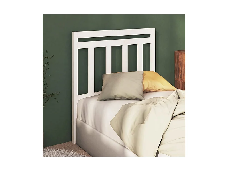 Cabeceira de cama 96x4x100 cm pinho maciço branco