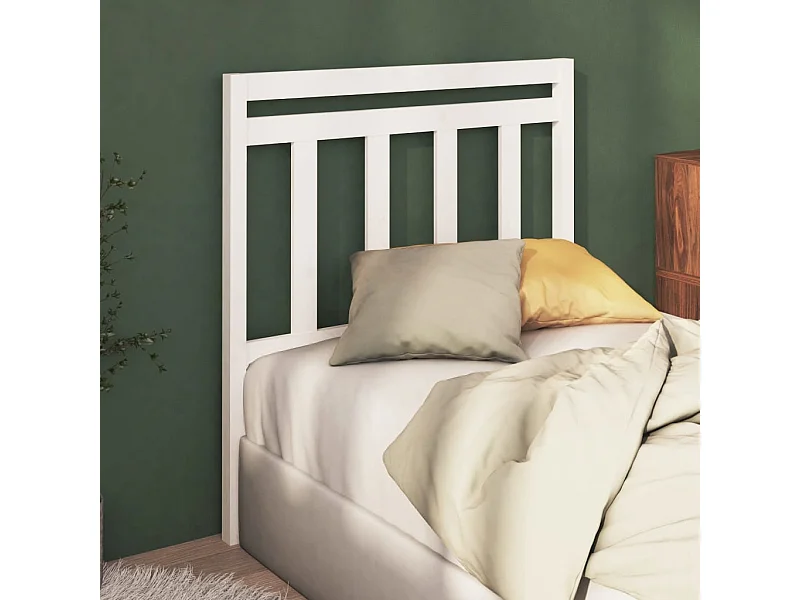 Tête de lit Blanc 96x4x100 cm Bois massif de pin