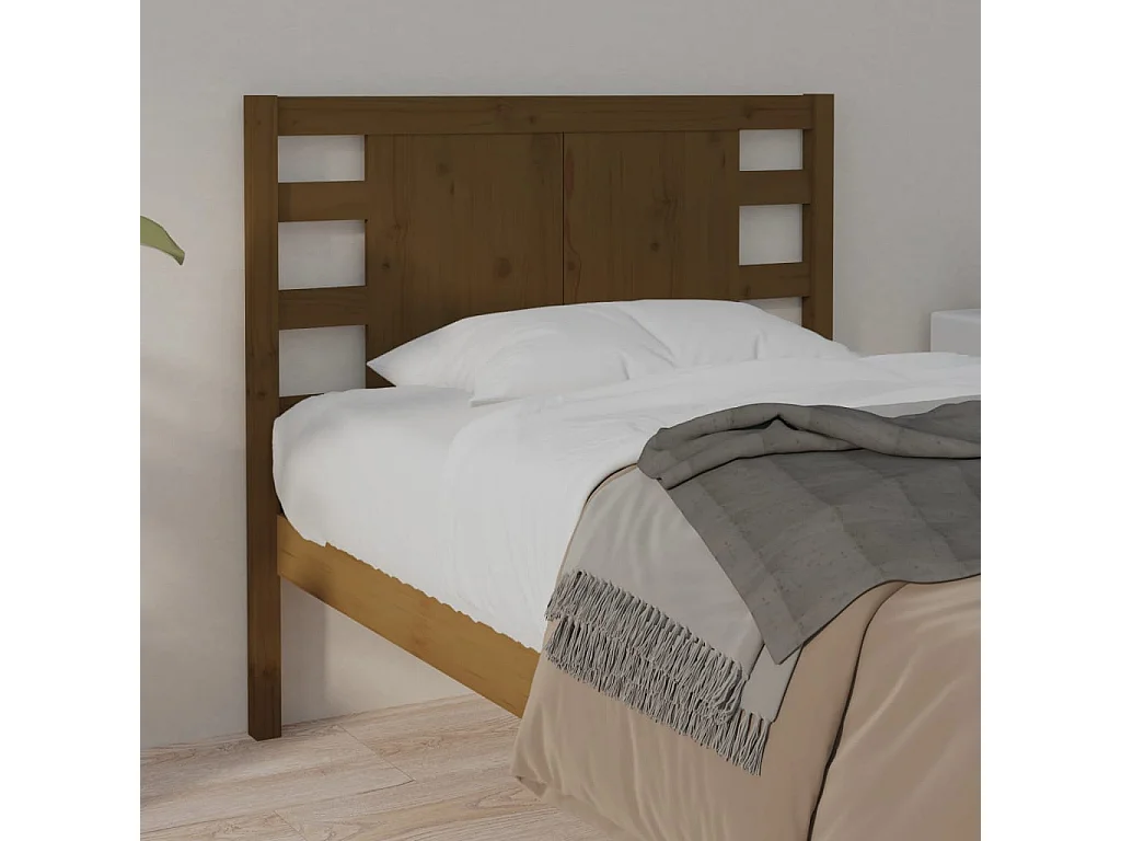 Tête de lit Marron miel 106x4x100 cm Bois massif de pin