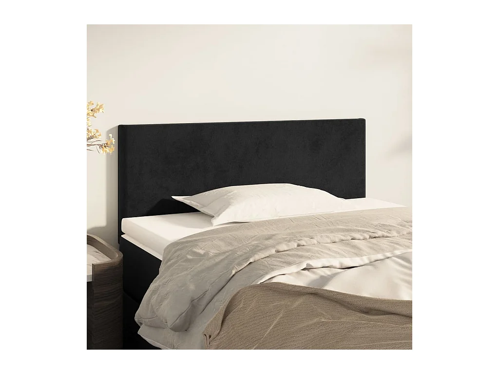 Tête de lit Noir 80x5x78/88 cm Velours