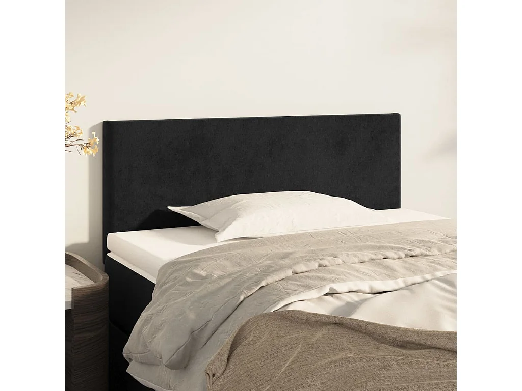 Tête de lit Noir 80x5x78/88 cm Velours