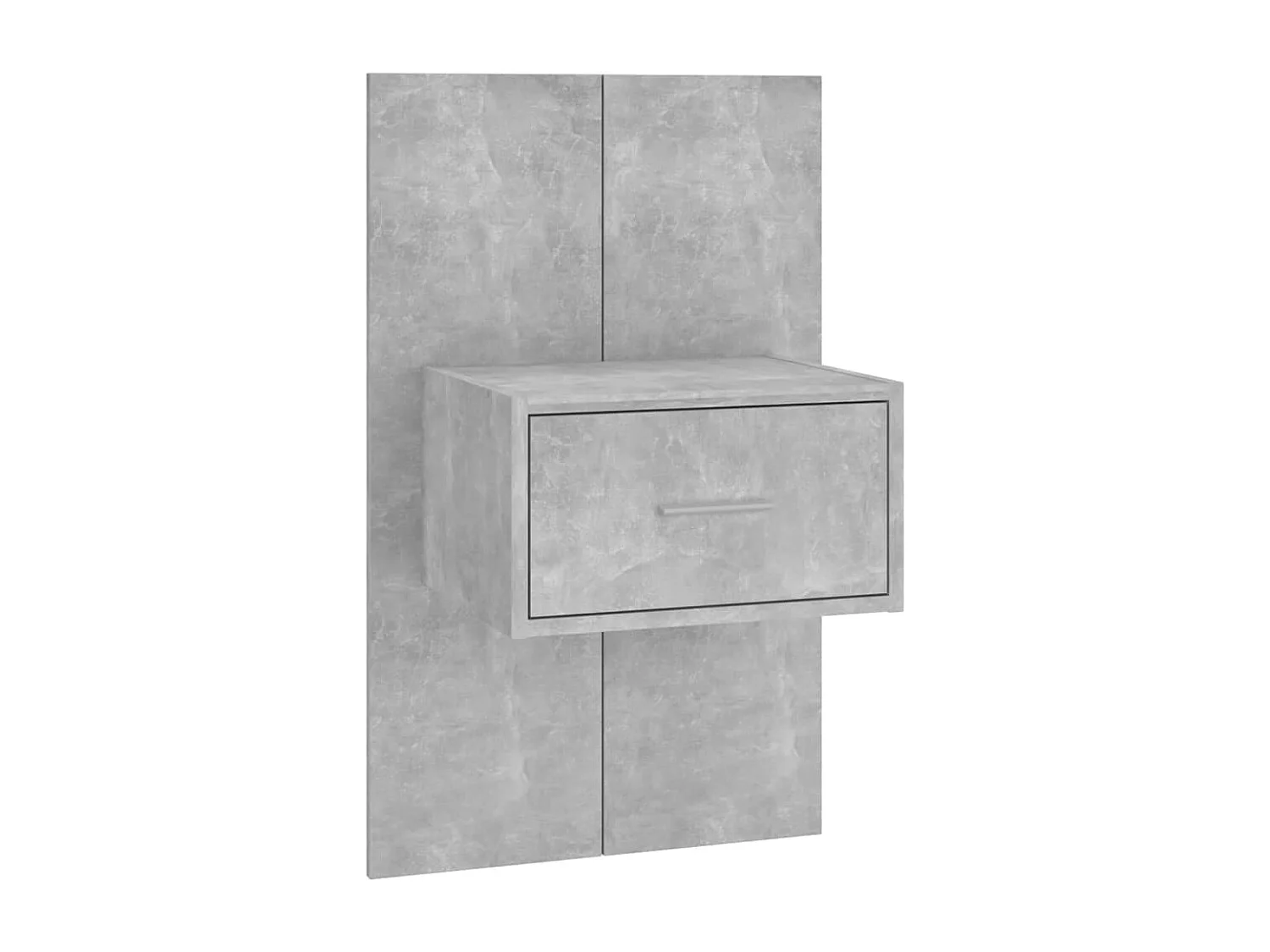 Tête de lit avec armoires Gris béton Bois d'ingénierie