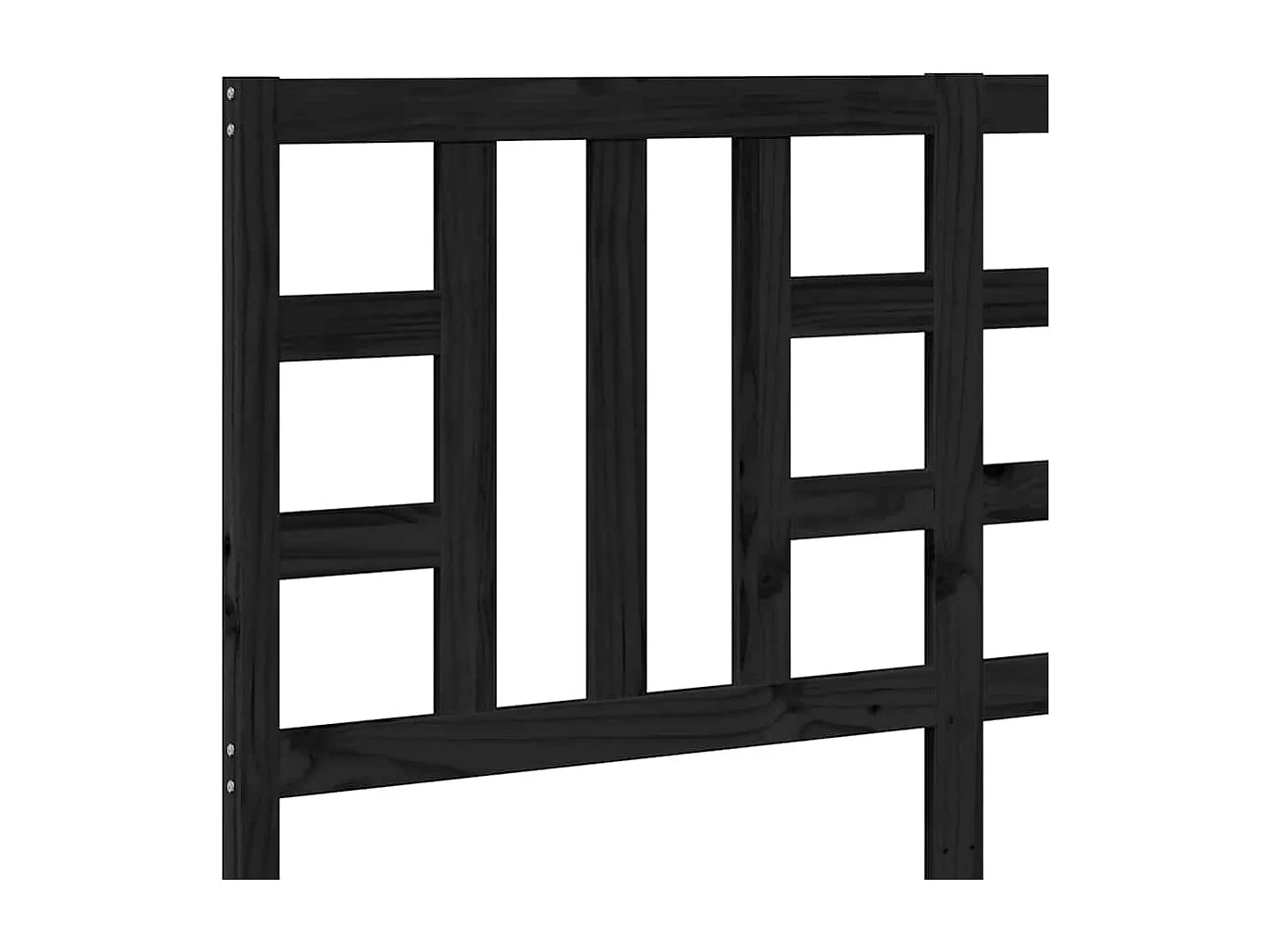 Tête de lit Noir 166x4x100 cm Bois massif de pin