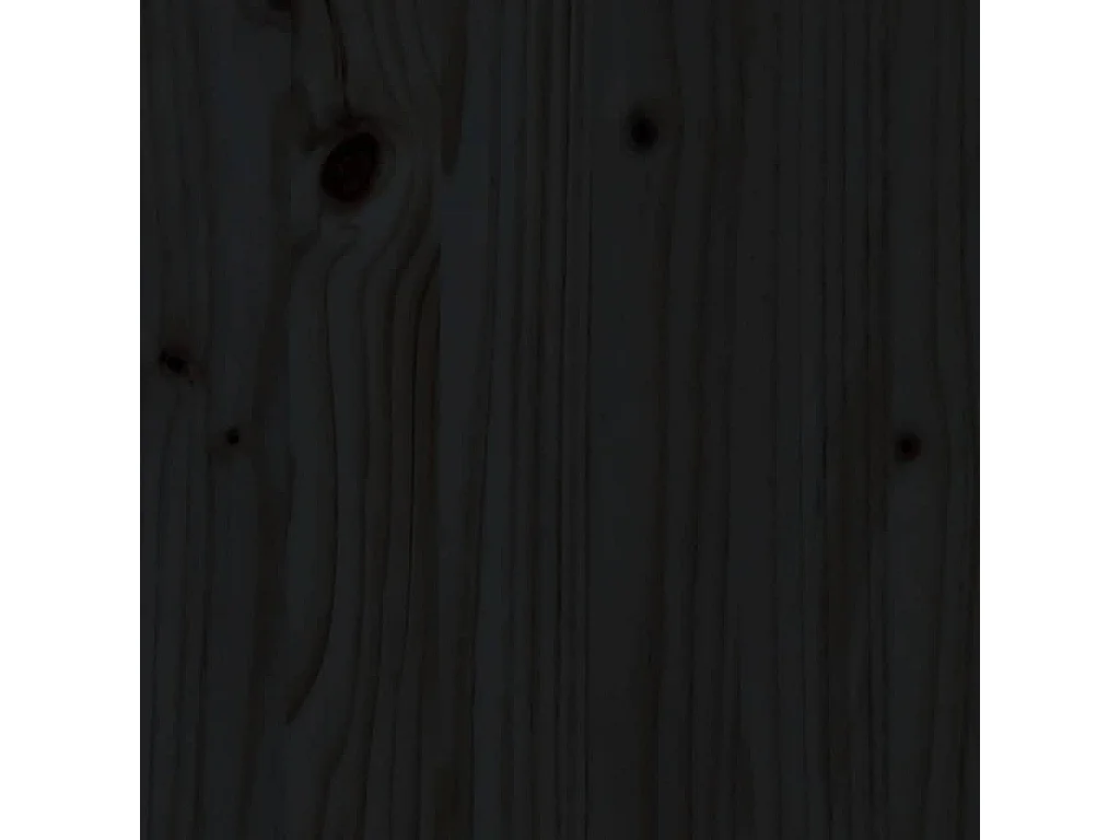 Tête de lit Noir 166x4x100 cm Bois massif de pin