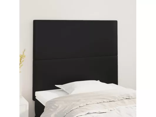 Kauf Unique Kopfteile 2 Stk. Schwarz 80x5x78/88 cm Kunstleder