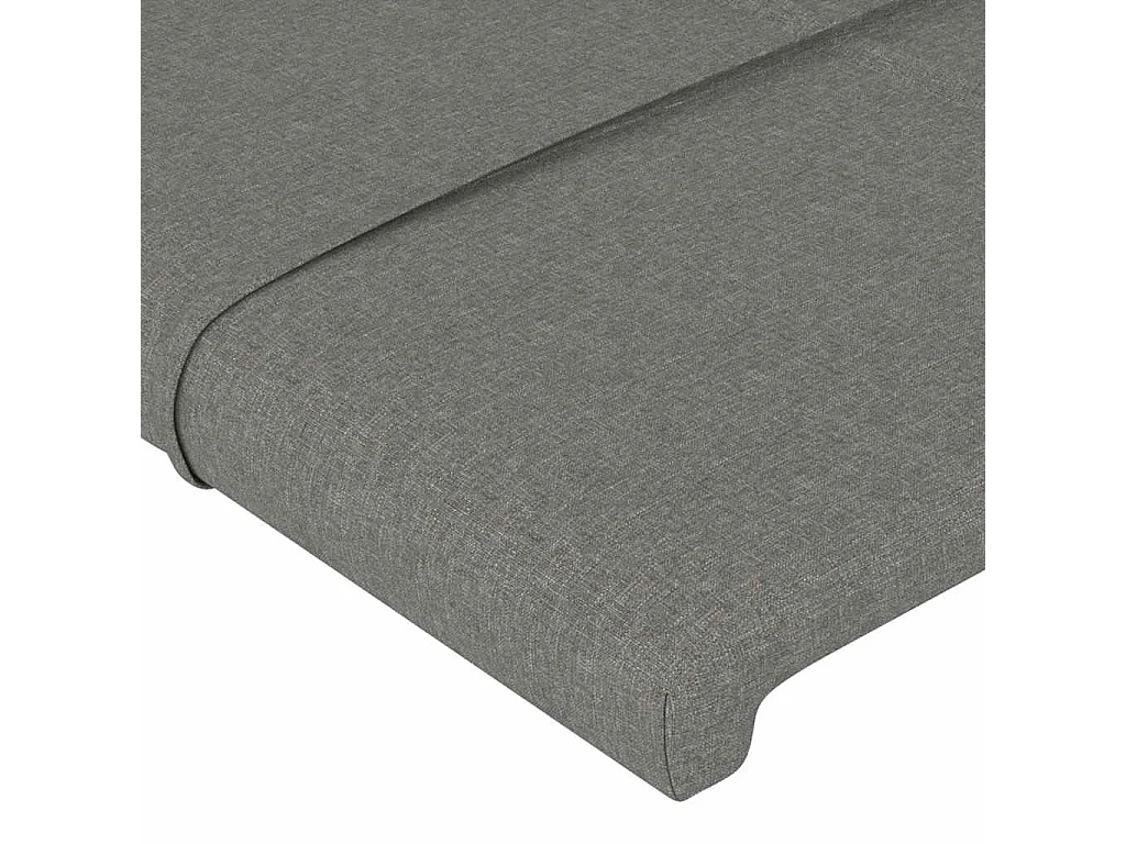 Tête de lit Gris foncé 90x5x118/128 cm Tissu