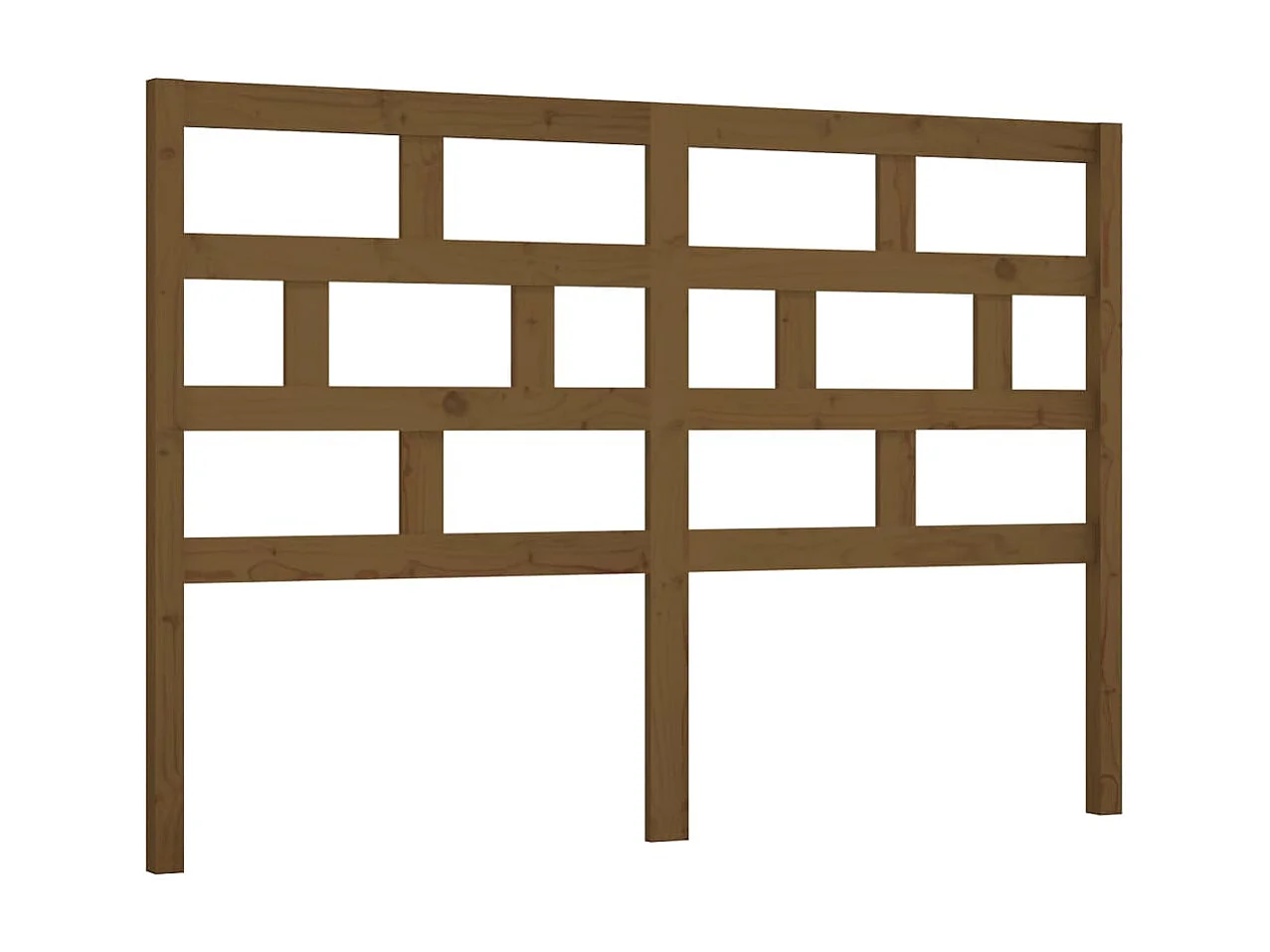 Cabecero de cama madera maciza de pino marrón miel 126x4x100 cm