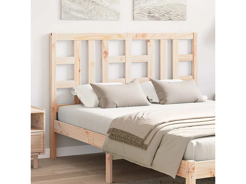 Testiera per Letto 141x4x100 cm in Legno Massello di Pino