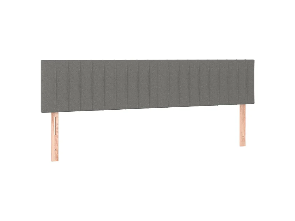 Cabeceiras cinzento-escuro 200x5x78/88 cm tecido