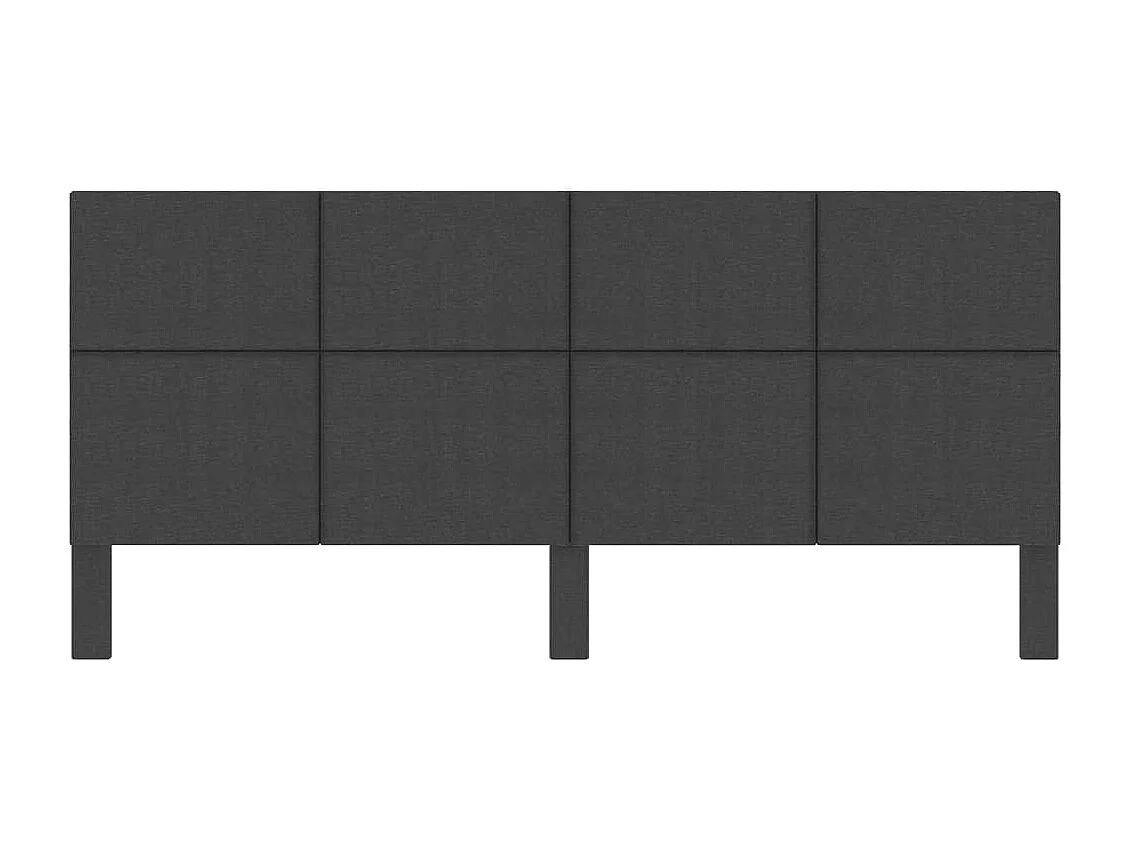 Cabeceira de cama 200x200 cm tecido cinzento-escuro