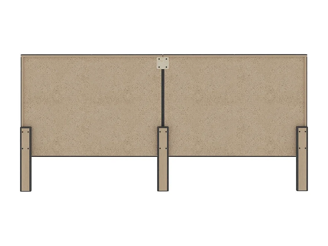 Cabeceira de cama 200x200 cm tecido cinzento-escuro