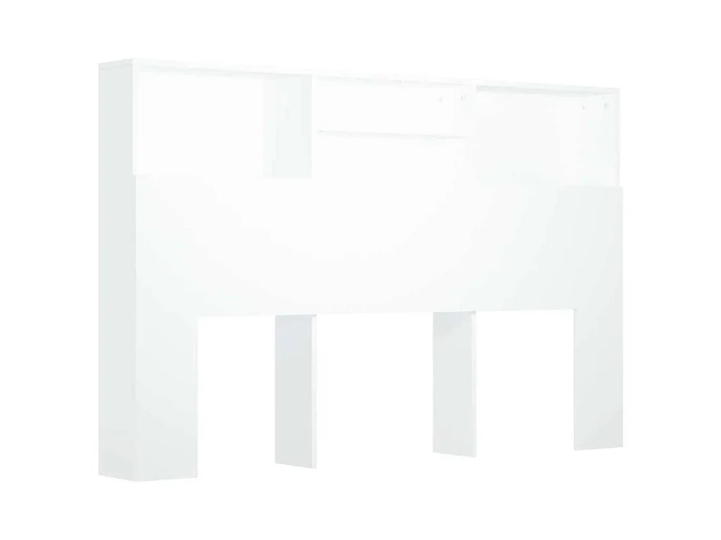 Armoire de tête de lit Blanc 160x19x103,5 cm