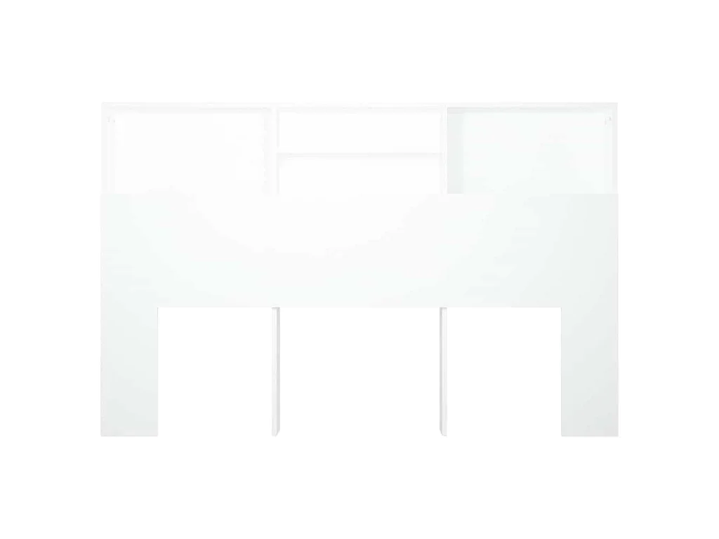 Armoire de tête de lit Blanc 160x19x103,5 cm