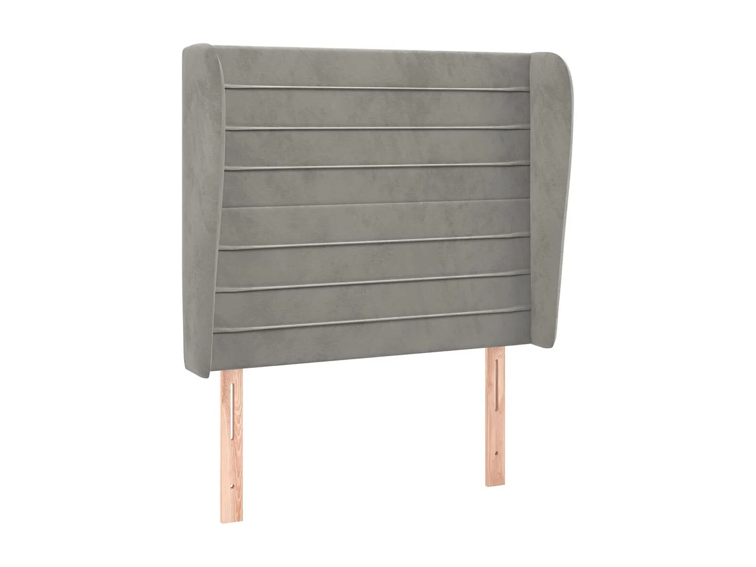 Tête de lit avec oreilles Gris clair 103x23x118/128 cm Velours