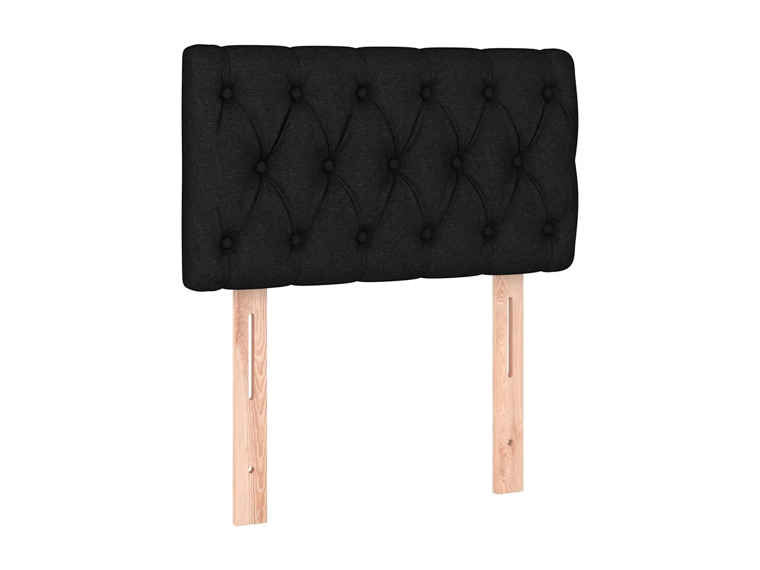 Hoofdbord LED 80x7x78/88 cm stof zwart