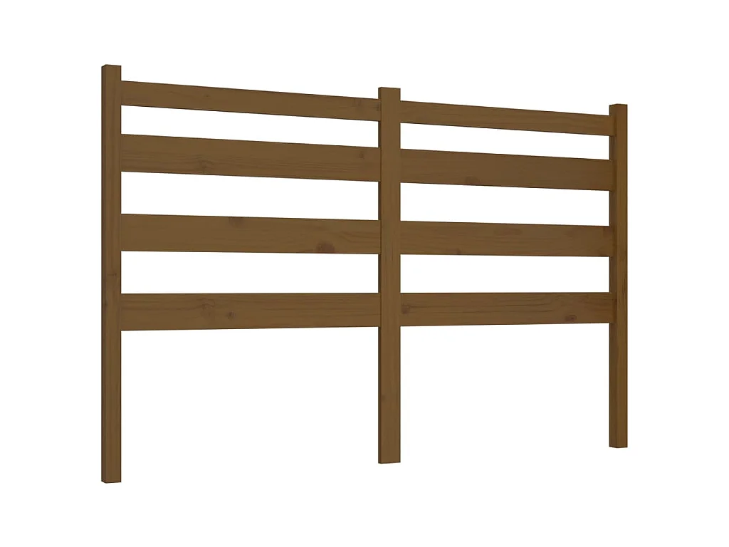 Hoofdbord 126x4x100 cm massief grenenhout honingbruin