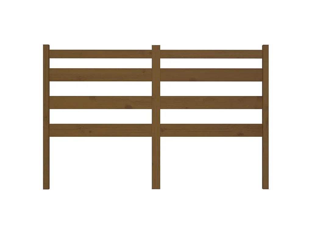 Hoofdbord 126x4x100 cm massief grenenhout honingbruin