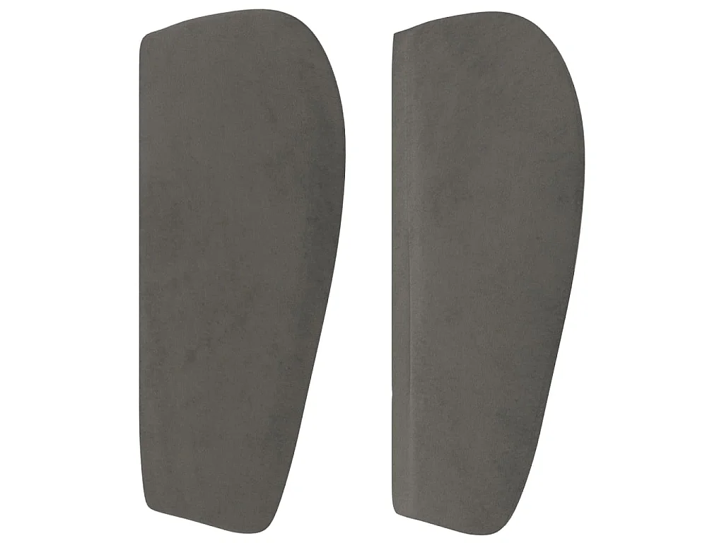 Testiera ad Orecchio Grigio Scuro 183x23x78/88 cm in Velluto
