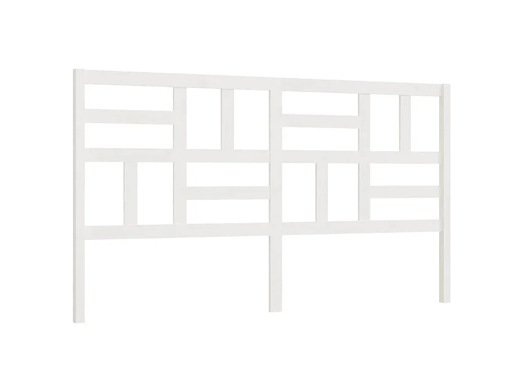 Hoofdbord 186x4x104 cm massief grenenhout wit