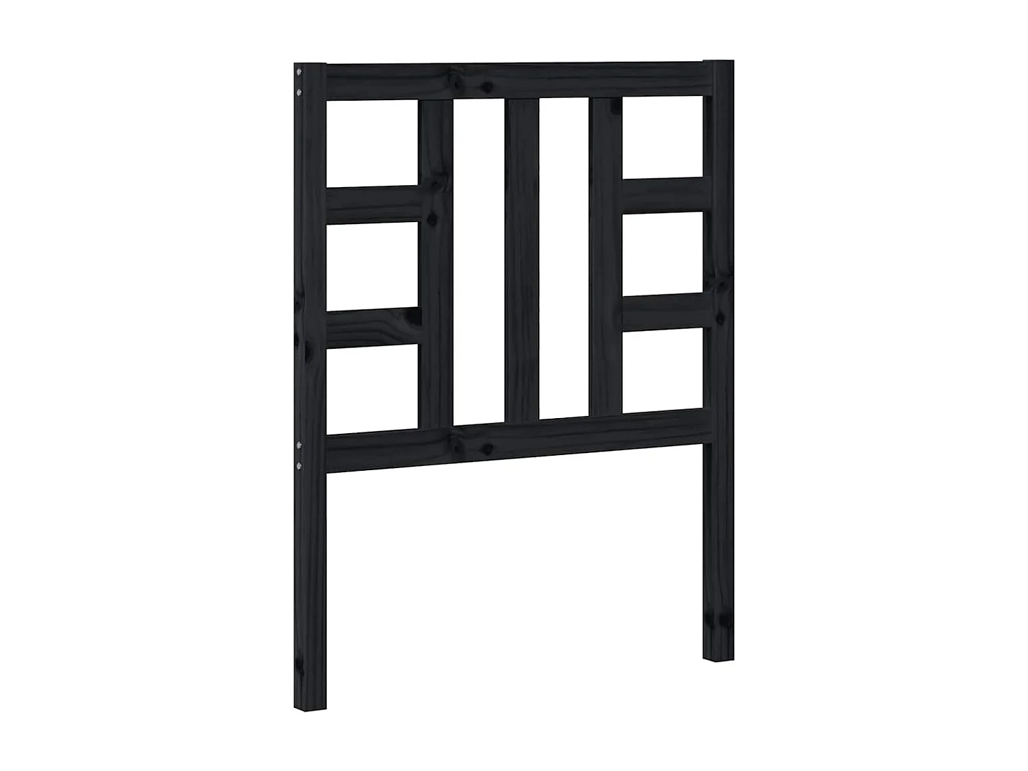 Tête de lit Noir 81x4x100 cm Bois massif de pin