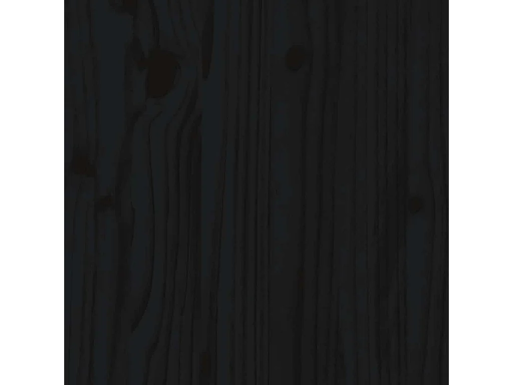 Tête de lit Noir 81x4x100 cm Bois massif de pin