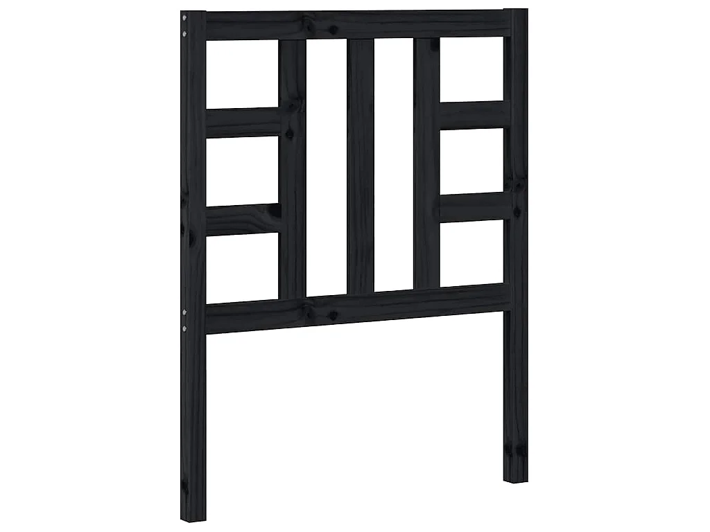 Cabeceira de cama 81x4x100 cm pinho maciço preto
