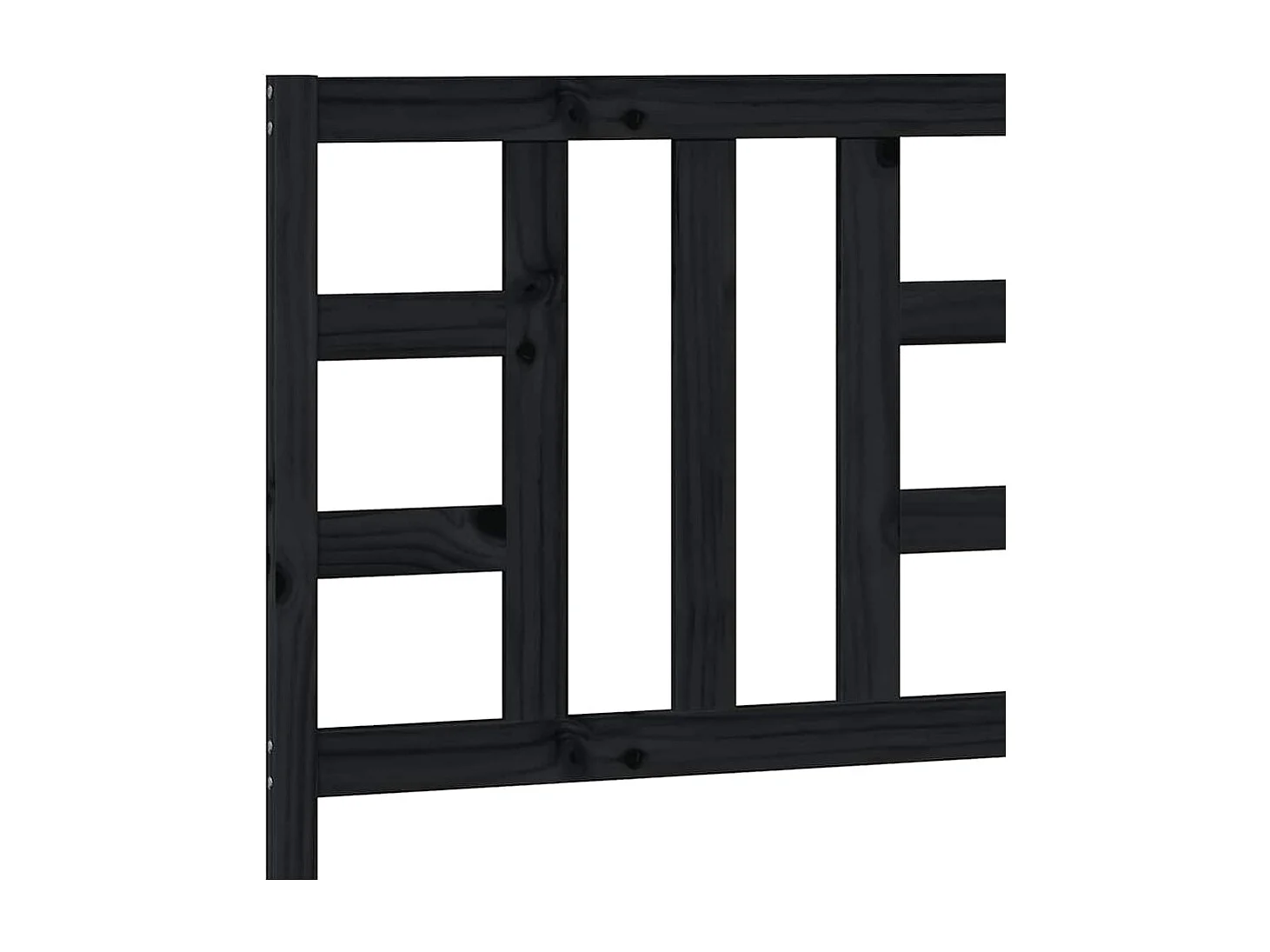 Cabeceira de cama 81x4x100 cm pinho maciço preto