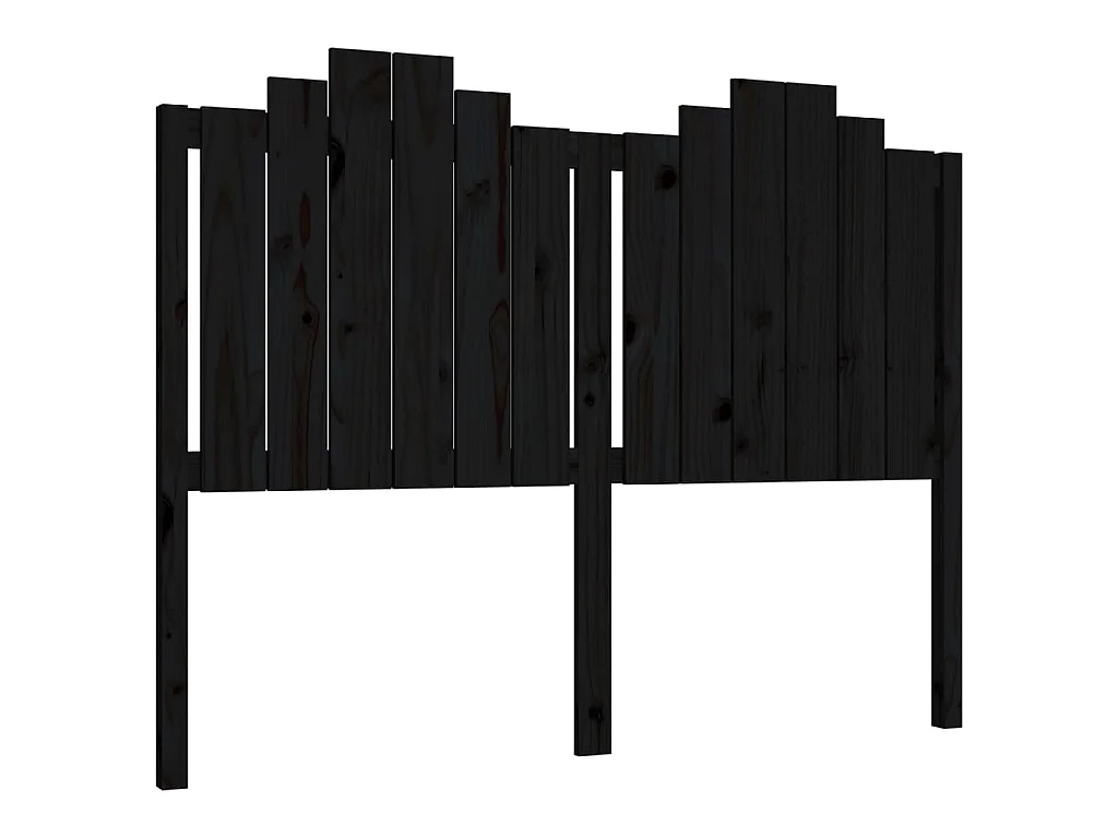 Hoofdbord 146x4x110 cm massief grenenhout zwart