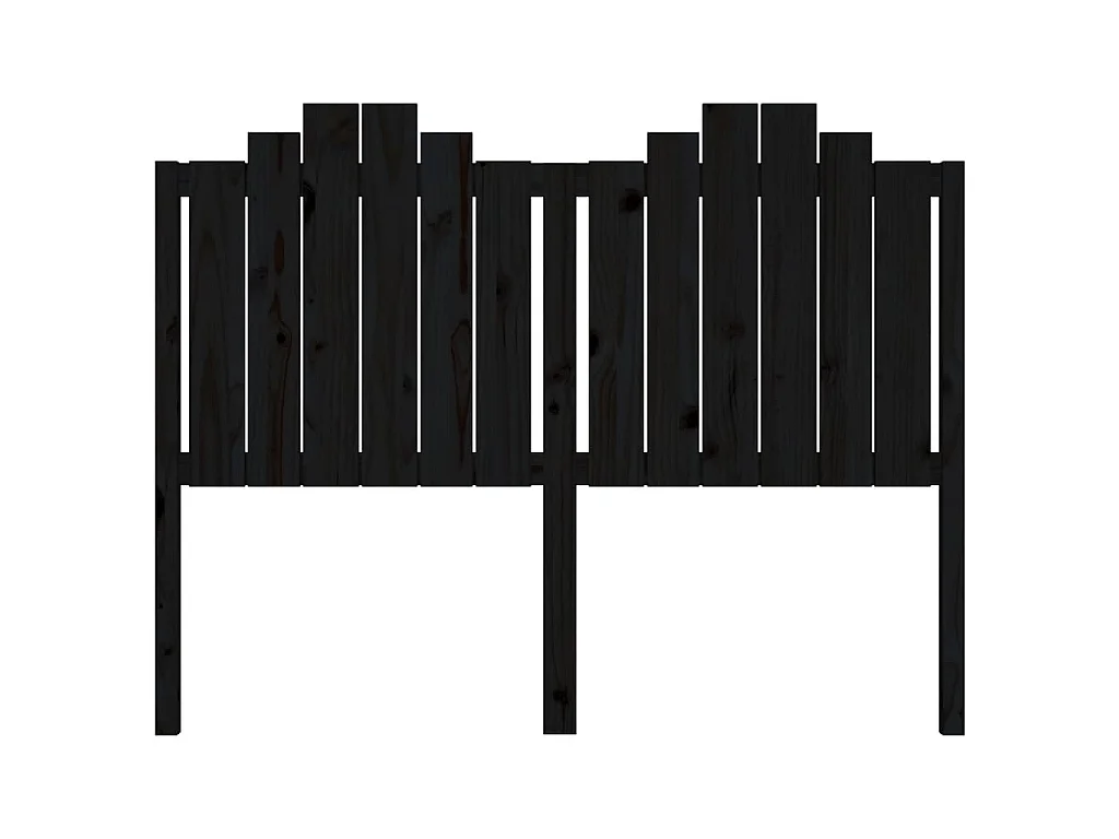 Hoofdbord 146x4x110 cm massief grenenhout zwart