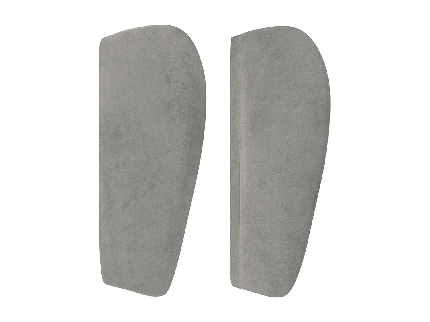 Tête de lit avec oreilles Gris clair 83x23x78/88 cm Velours