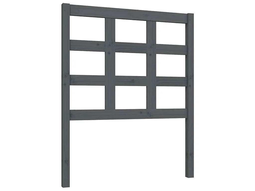 Tête de lit Gris 80,5x4x100 cm Bois massif de pin