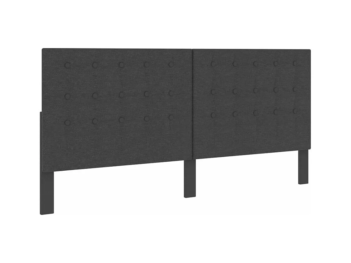 Kopfteil Getuftet Dunkelgrau Stoff 200 x 200 cm