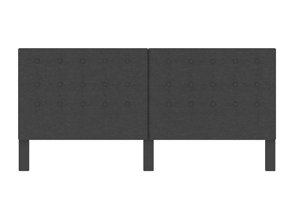 Kopfteil Getuftet Dunkelgrau Stoff 200 x 200 cm