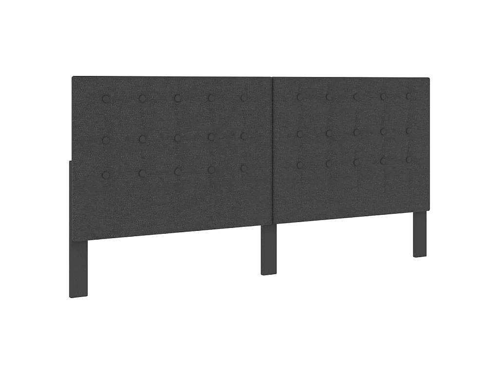Tête de lit touffetée Gris foncé Tissu 200x200 cm