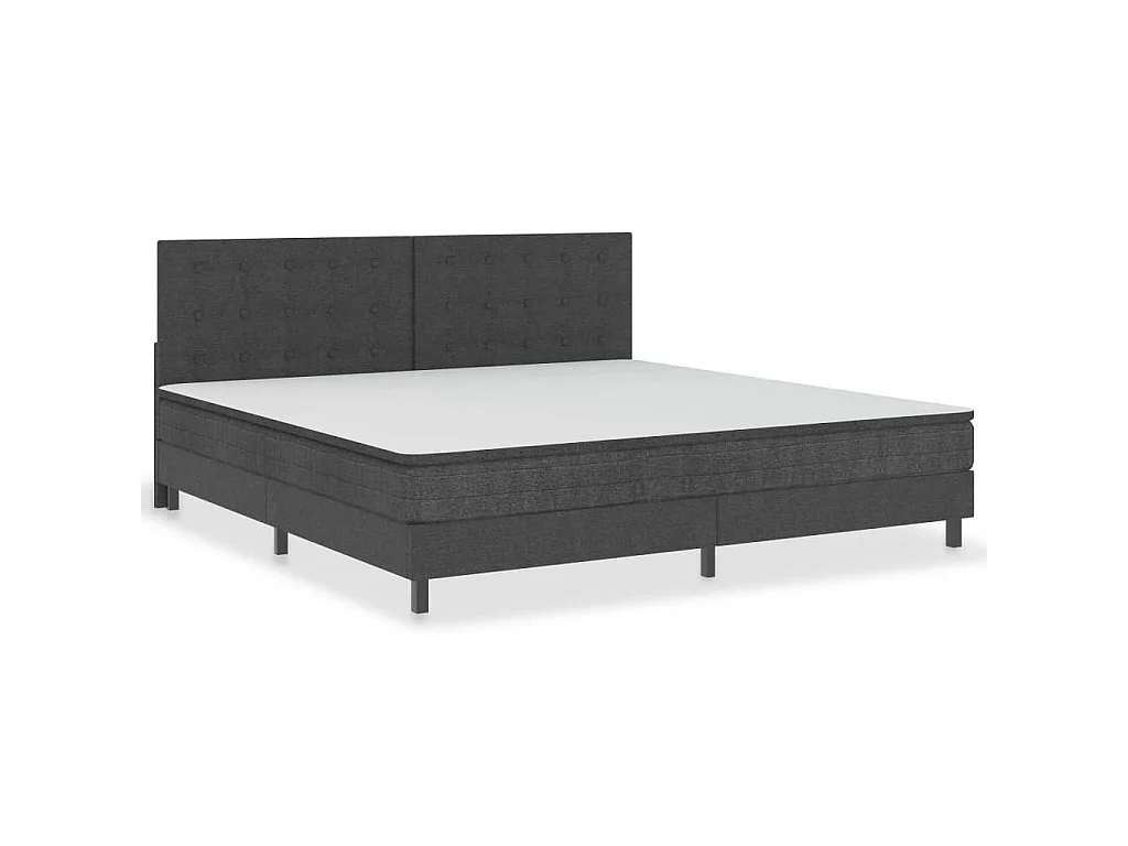 Tête de lit touffetée Gris foncé Tissu 200x200 cm